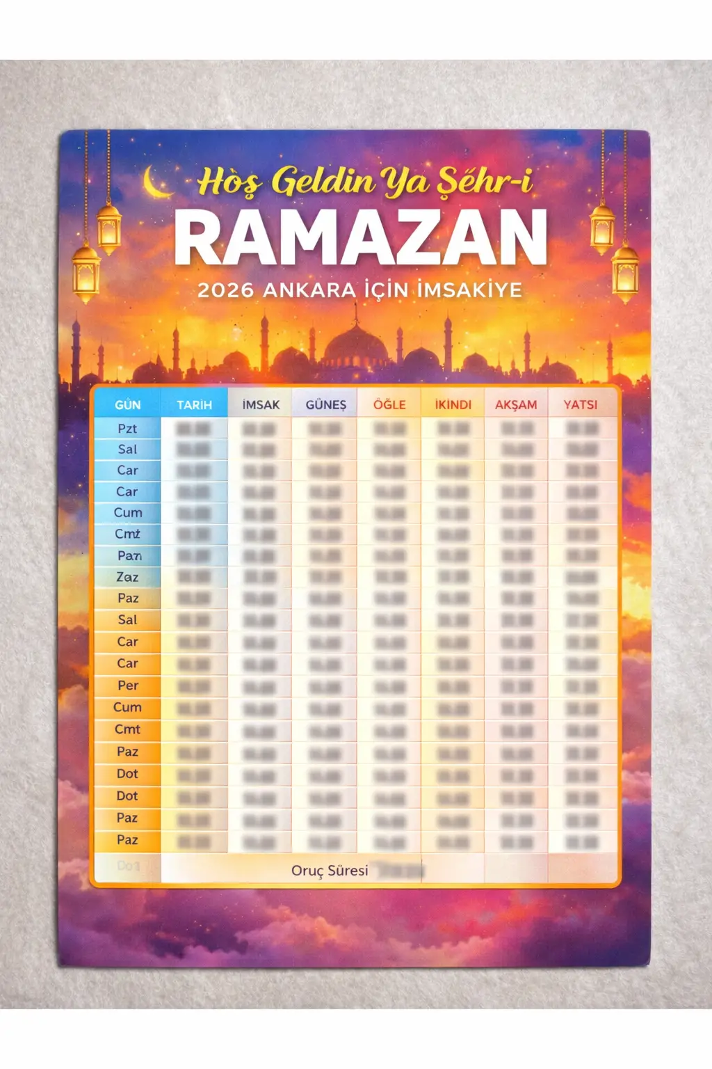 2026 İmsakiye