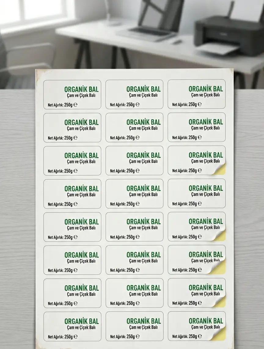A4 Etiket Baskı