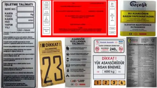Asansör Etiketleri